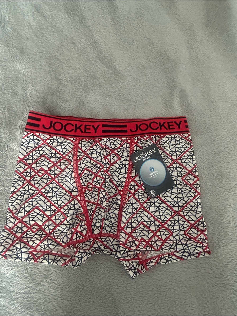 Jockey Red and White Geometric Men’s Boxer Briefs